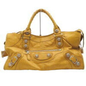 Balenciaga Giant Part Time Leather Yellow Handbag Shoulder Bag